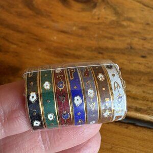 Cloisonné Rings Size 7 Set Of 7 Different Colors